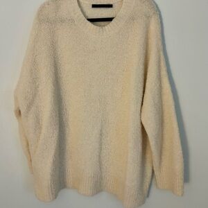 Jenny Kayne ALPACA wool Soft Cream Women's Sweater